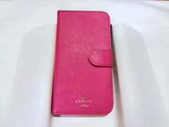 LANVIN en Bleu 수첩형 iPhone 케이스 핑크