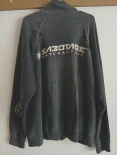 90s 初期 SABOTAGE ショットガン ジップスウェット 90s sabotage サボタージュ ショットガンジップアップスウェット