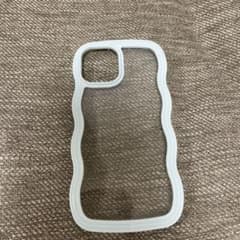 iPhone12 スマホケース 水色 波型 ウェーブ 韓国風のサムネイル
