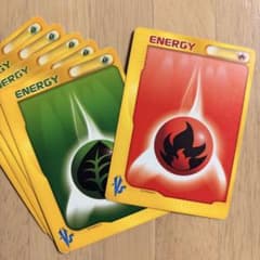 基本草エネルギー5枚 基本炎エネルギー1枚 計6枚／ポケモンカード VSのサムネイル