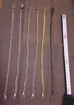 ア426/ウォレットチェーン 6本セット 約30cm 喜平 ゴールド シルバー等