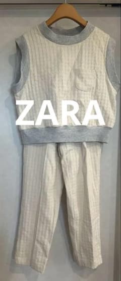 ※M様専用※ZARA アイボリー コットン混紡 セットアップ Mのサムネイル