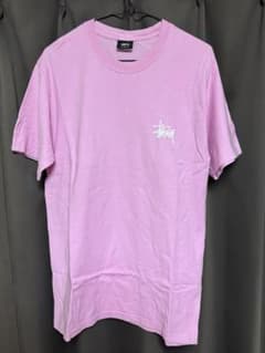 【人気】STUSSY ベーシックロゴ Tシャツ バックプリント ピンク Mのサムネイル