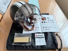 美品ZEALOT FlyboyJet2 カーボン ジェットヘル バブルシールド付 美品ZEALOT FlyboyJet2 カーボン ジェットヘル バブルシールド付