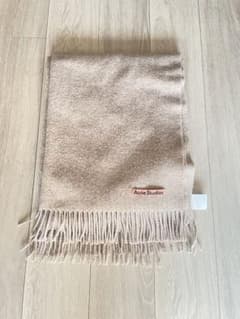 アクネ Acne Studios マフラー フリンジウールスカーフ オートミール