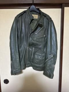 ren 様専用AVIREXライダースダブルジッパーレザージャケット　シブいです！のサムネイル