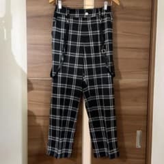 【極美品】ピンクラテ チェックパンツ M 165㎝のサムネイル