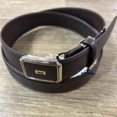 DAKS ブラウンレザーベルト　バックル式　Lサイズ　新品　未使用　タグ付きのサムネイル