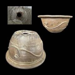 薩摩焼 苗代川 唐草浮出紋 大鉢 黒薩摩 時代物 盆栽 植木鉢 琉球 能野 壷屋 薩摩焼 苗代川 唐草浮出紋 大鉢 黒薩摩 時代物 盆栽 植木鉢 琉球 能野