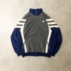 90sアディダス古着ベロアトラックジャケットジャージグレーDB546 90sアディダス古着adidasベロアトラックジャケットジャージグレーDB546