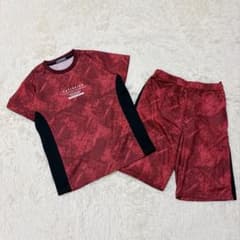 しまむら CLOSSHI SPORTS セットアップ プラT 速乾　赤のサムネイル
