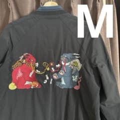 グラニフ 石黒亜矢子 コラボ スカジャン風 ブルゾン 刺繍 阿吽 猫 破魔矢 楽天市場】【ユニセックス】コラボレーションブルゾン/阿吽猫破魔矢