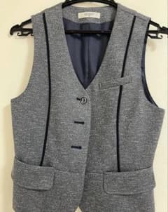 値下げ　事務服ベスト　グレーのサムネイル