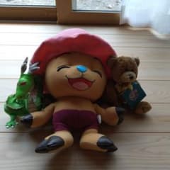 1000円値下❗️ぬいぐるみ3体、チョッパー、神龍、ハロッズ製テディベアのサムネイル