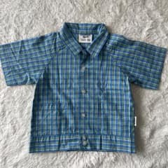 OSH KOSH B'gosh 半袖チェックシャツ 80 綿100 オシュコシュ - メルカリ