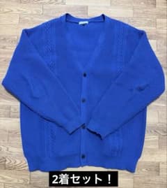 【2着セット】a.v.v カーディガン ブルー Lサイズ 白長袖シャツ Lサイズのサムネイル