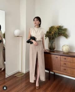 clane DEEP SLIT SHORT PANTS LAYER SKIRTのサムネイル