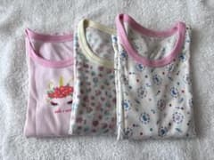 女の子用長袖肌着　3枚セット　110のサムネイル