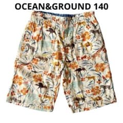 OCEAN&GROUND 140cm キッズ ハーフパンツ アニマル柄