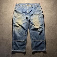 希少 鬼フェード carhartt ダブルニー デニムパンツ w40 送料無料
