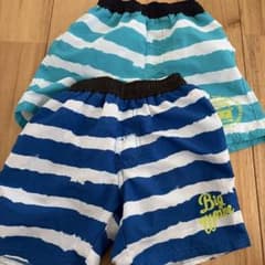 男の子用 水着 2枚セット ボーダー柄のサムネイル