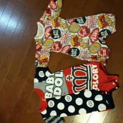 値下げ☆美品☆厚手半袖と薄手長袖（size70）のサムネイル