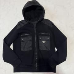✨極美品✨プラダ テクニカルジャケット 三角ロゴ フーディ切替 メンズ XL PRADA - 【タグ付☆近年モデル☆未使用品】PRADA ナイロンジャケット