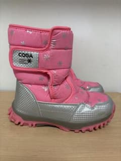 COGA キッズ スノーブーツ ピンク 雪柄 22,5cmのサムネイル
