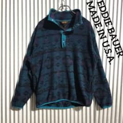 USA製 エディーバウアー 黒タグ ハーフスナップ フリースプルオーバー