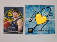 宇都宮ブレックス小川敦也直筆サイン入りステッカー/ブレポカードBREXのサムネイル