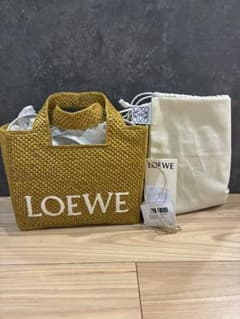 LOEWE イエローかごトートバッグ ロエベ ロゴ刺繍 - メルカリ
