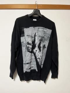 ZARA グラフィック　スウェット M ブラック ポルトガル製 アートデザインのサムネイル