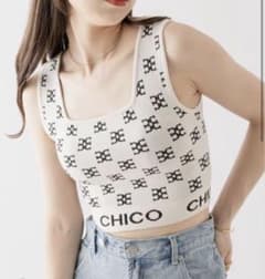 Chico モノグラム柄 ニットタンクトップのサムネイル
