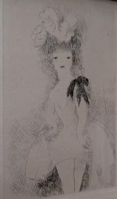BBマリ―・ロ―ランサン「黒いリボンの乙女」1962年制作　銅版画 BBマリ―・ロ―ランサン「黒いリボンの乙女」1962年制作 銅版画 - メルカリ