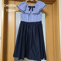 CHOPIN ギンガムチェック 半袖 ワンピース 130cm