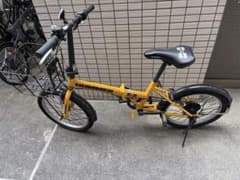 【ジャンク（乗れます）】HUMMER 折りたたみ自転車 黄色 ジャンク（乗れます）】HUMMER 折りたたみ自転車 黄色 - メルカリ