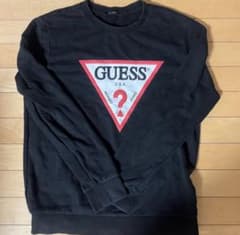 GUESS ブラック トライアングルロゴ スウェットのサムネイル