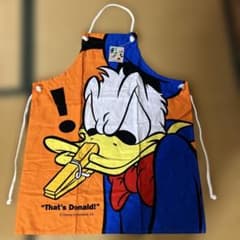 ドナルドダック エプロン 綿100%のサムネイル
