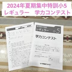 早稲田アカデミー2024年夏期集中特訓小5 学力コンテスト レギュラー