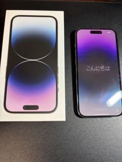 【正常動作品 最安値!!】iPhone 14 Pro ディープパープル 本体のサムネイル