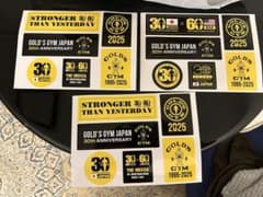 ゴールドジム ステッカー 3枚セットのサムネイル
