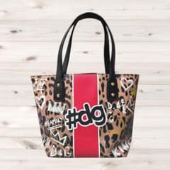 DOLCE&GABBANAべアトリチェ レオパード グラフィティ トートバッグ 