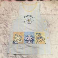 ファンターネ！キャラクター エプロン 水色 ストライプ 保育士エプロンのサムネイル