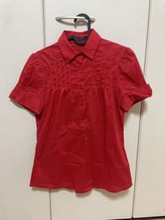 ZARA BASIC レッド 半袖ブラウス レトロのサムネイル