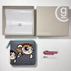 グラニフ パワーパフガールズ 二つ折り財布 グレー PPG ジップ
