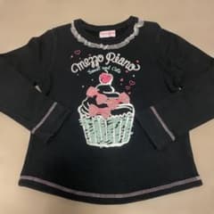 mezzo piano 黒 カップケーキ柄 トレーナー 120センチ - メルカリ
