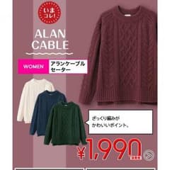 今期☆ケーブルニットワインshiori♪様専用のサムネイル