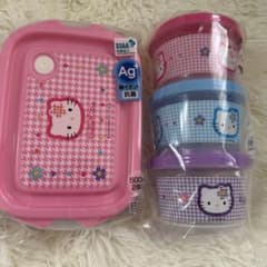 ハローキティ　お玉　ターナー　計量カップ　箸ばし　タッパー×２個　キッチンツール ハローキティ お玉 ターナー 計量カップ 箸ばし タッパー×2個