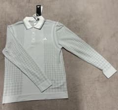 adidas Men's Golf Wear Long-Sleeve Polo Shirt, Gray