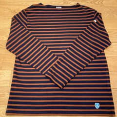 おた様専用。ORCIVAL 長袖ボーダーカットソー　ネイビー&ブラウン　サイズ５のサムネイル